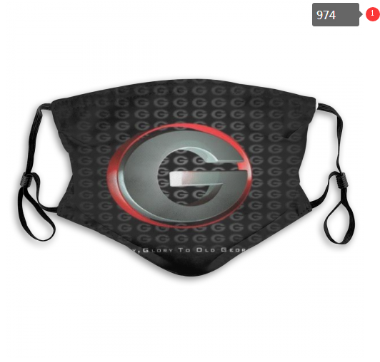 NCAA Georgia Bulldogs #12 Dust mask with filter->ncaa dust mask->Sports Accessory